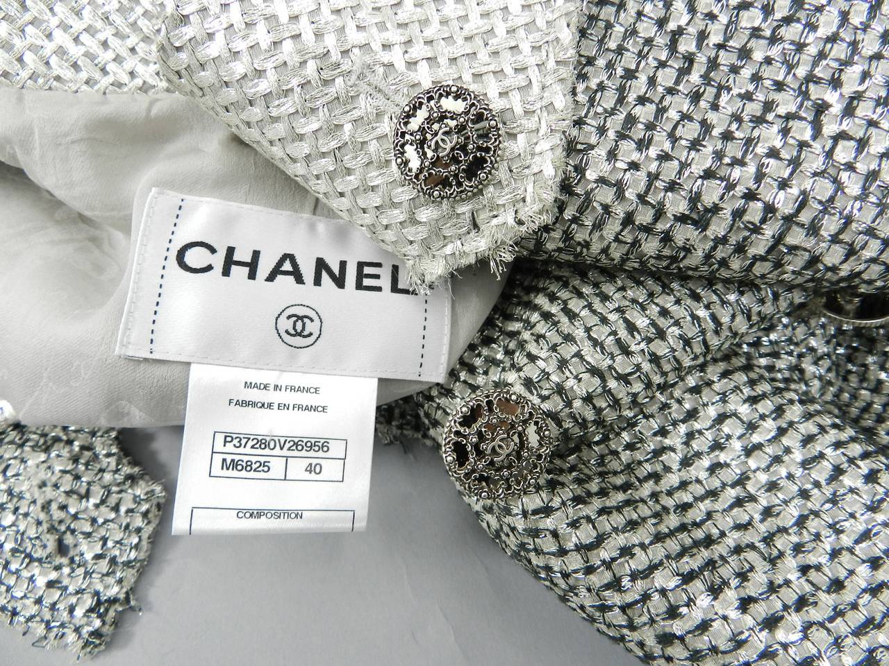 Chanel 2010 Resort Runway Silver Metallic Lame Jacket 3