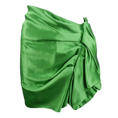 Lanvin 2009 Spring Runway Green Silk skirt