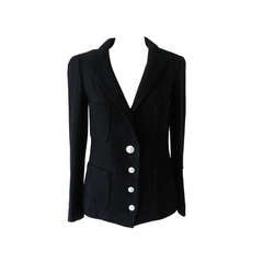 Chanel 07P Black Jacket with White Buttons