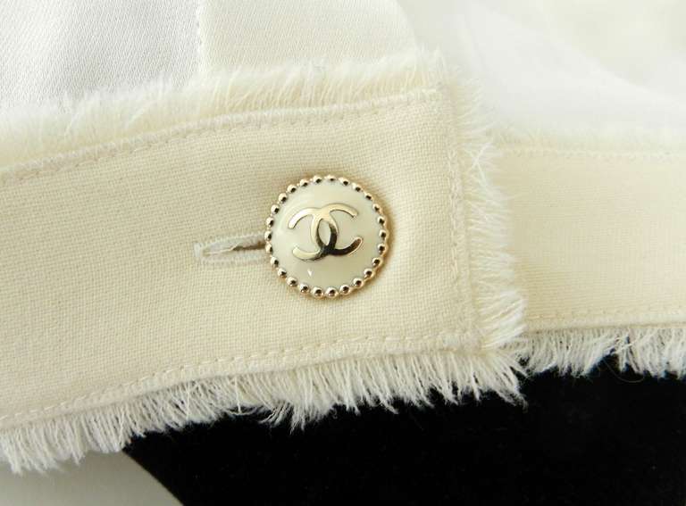 Chanel 07P Ivory Pleated Runway Dress 5