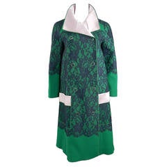Erdem 2013 Pre Fall Green and Pink Lace Coat Jacket