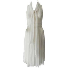 Christian Dior Ivory Silk Dress