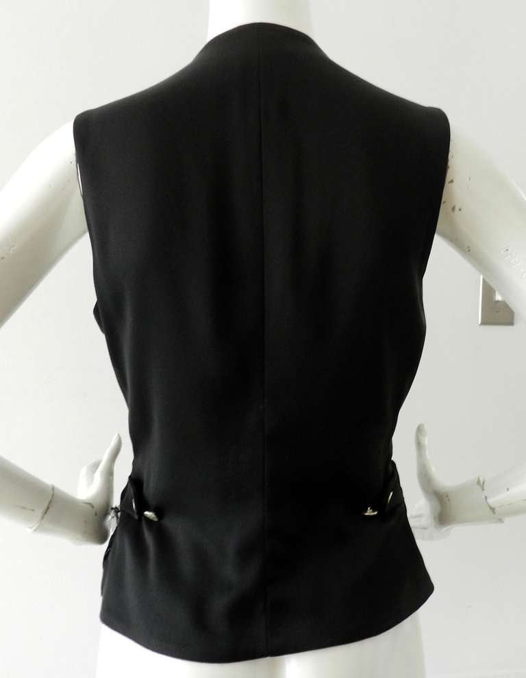 Chanel 08A Black Velvet Jewelled Runway Vest 1