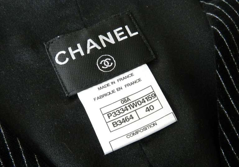 Chanel 08A Black Velvet Jewelled Runway Vest 5