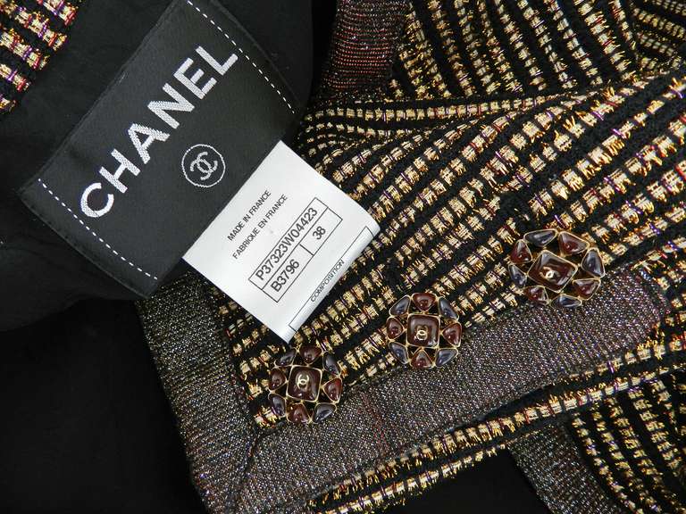 Chanel 10P Gold Lame Jacket 5
