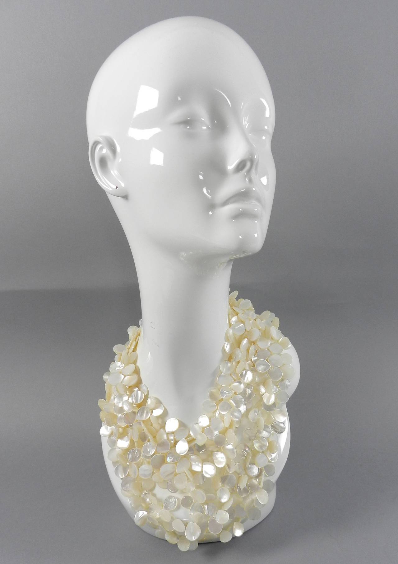 Patricia von Musulin Mother of Pearl and Sterling Necklace In Excellent Condition In Toronto, ON