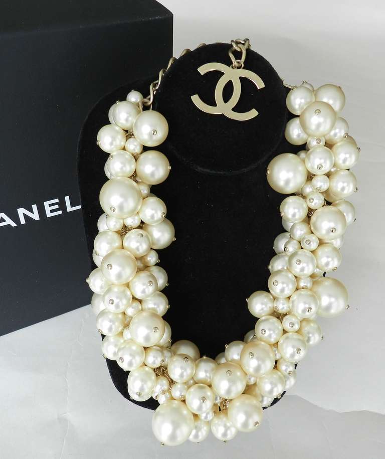 Chanel Spring 2013 Runway Multi Pearl Choker Necklace at 1stdibs