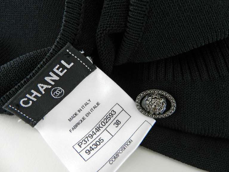 Women's Chanel Black Stretch Jersey Dress