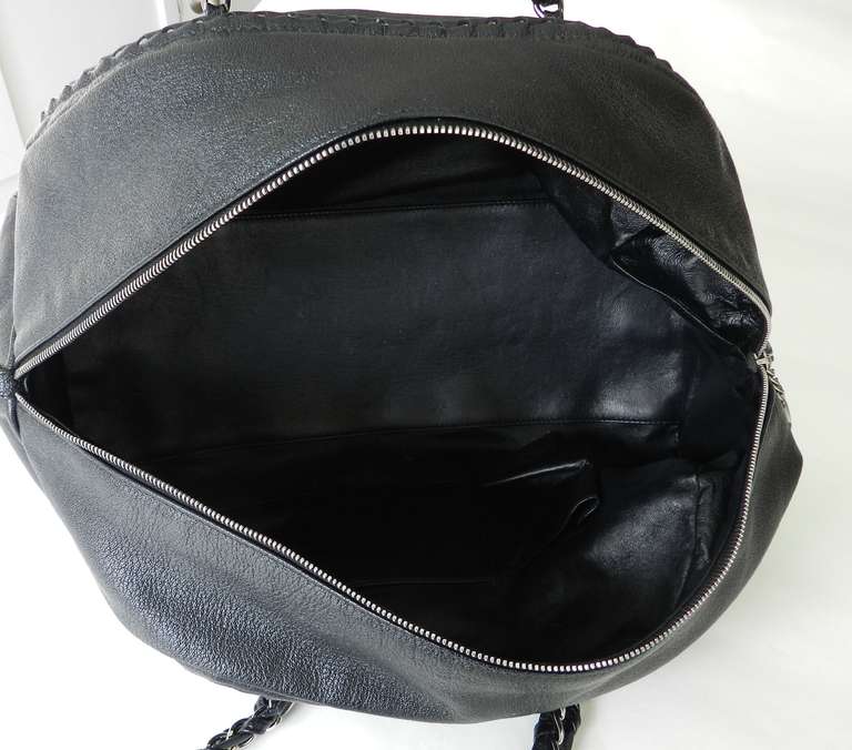 Chanel Luxe Ligne Black Bowler Bag 4