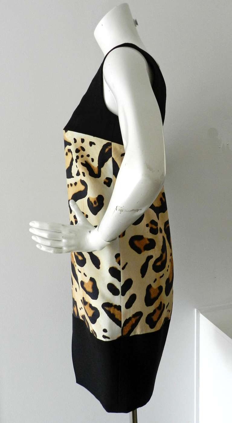 Women's Giambatista Vali Animal Print Linen Shift Dress