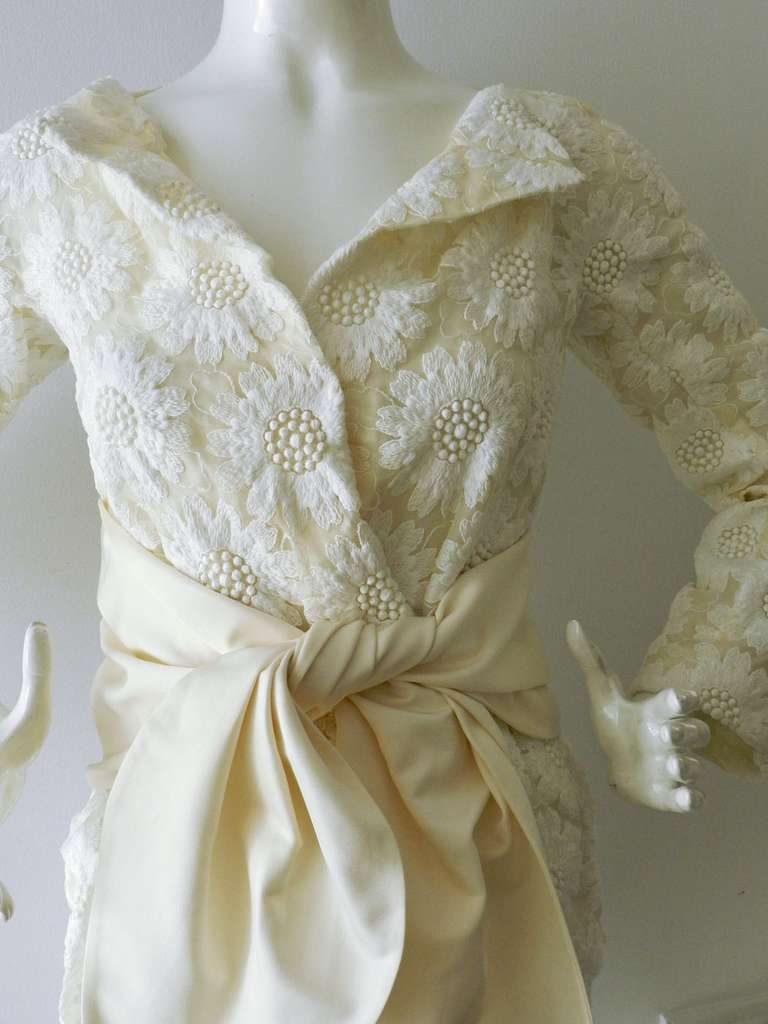 Women's Giambattista Vali Off White Embroidered Dress