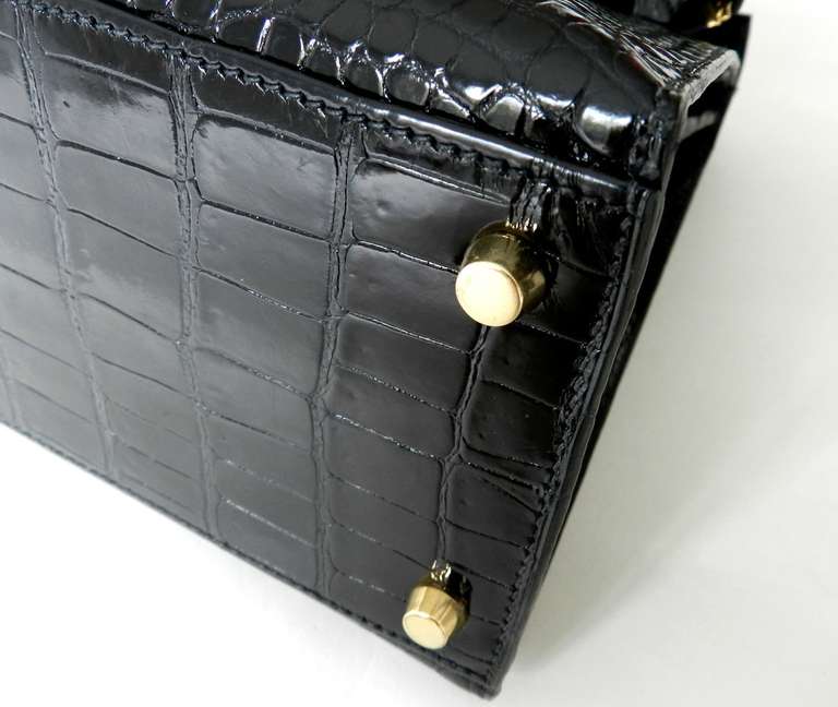 hermes vintage crocodile kelly 32