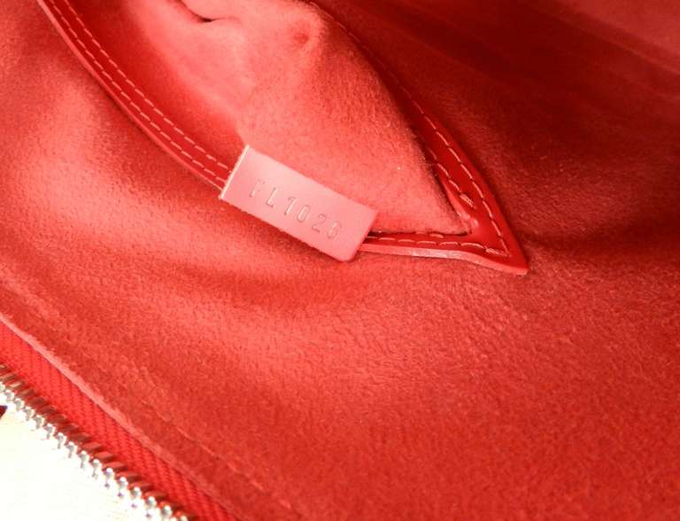 Louis Vuitton Red Epi Alma PM with Strap 2