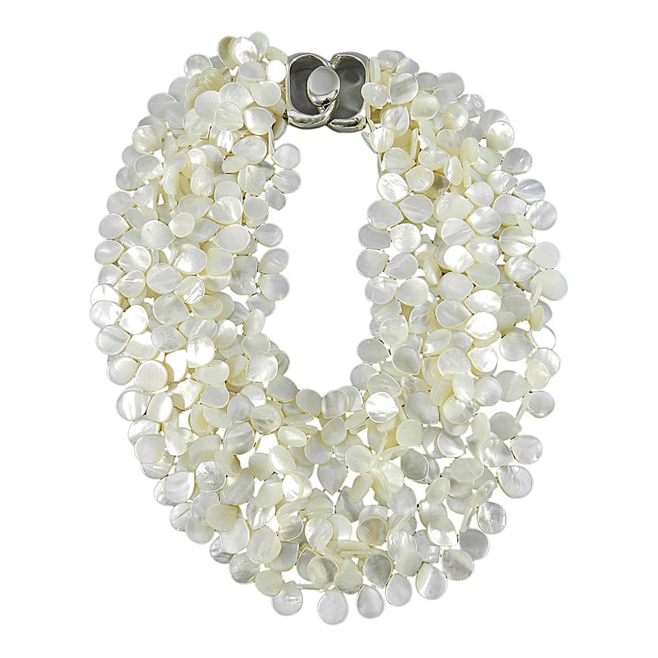 Patricia von Musulin Mother of Pearl and Sterling Necklace