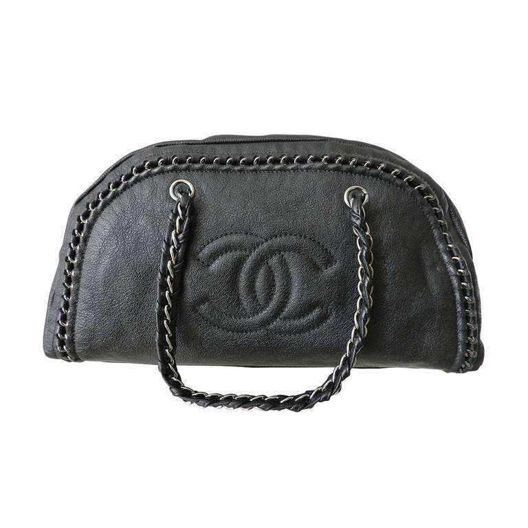 Chanel Luxe Ligne Black Bowler Bag