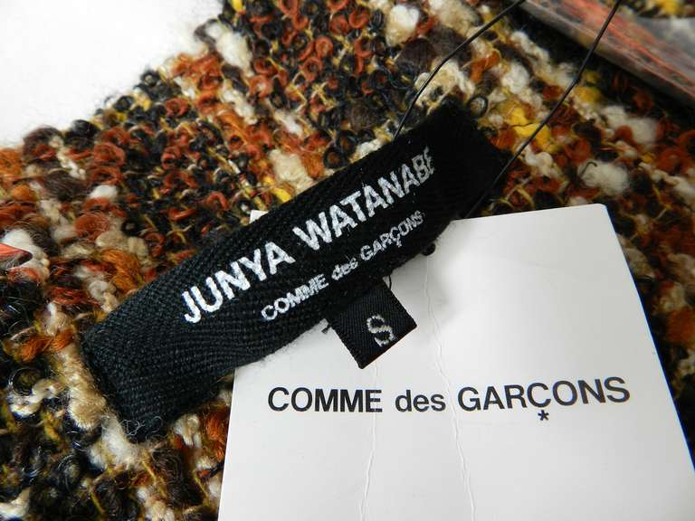 Junya Watanabe Comme des Garcons Tweed & Orange Rubber Dress 3