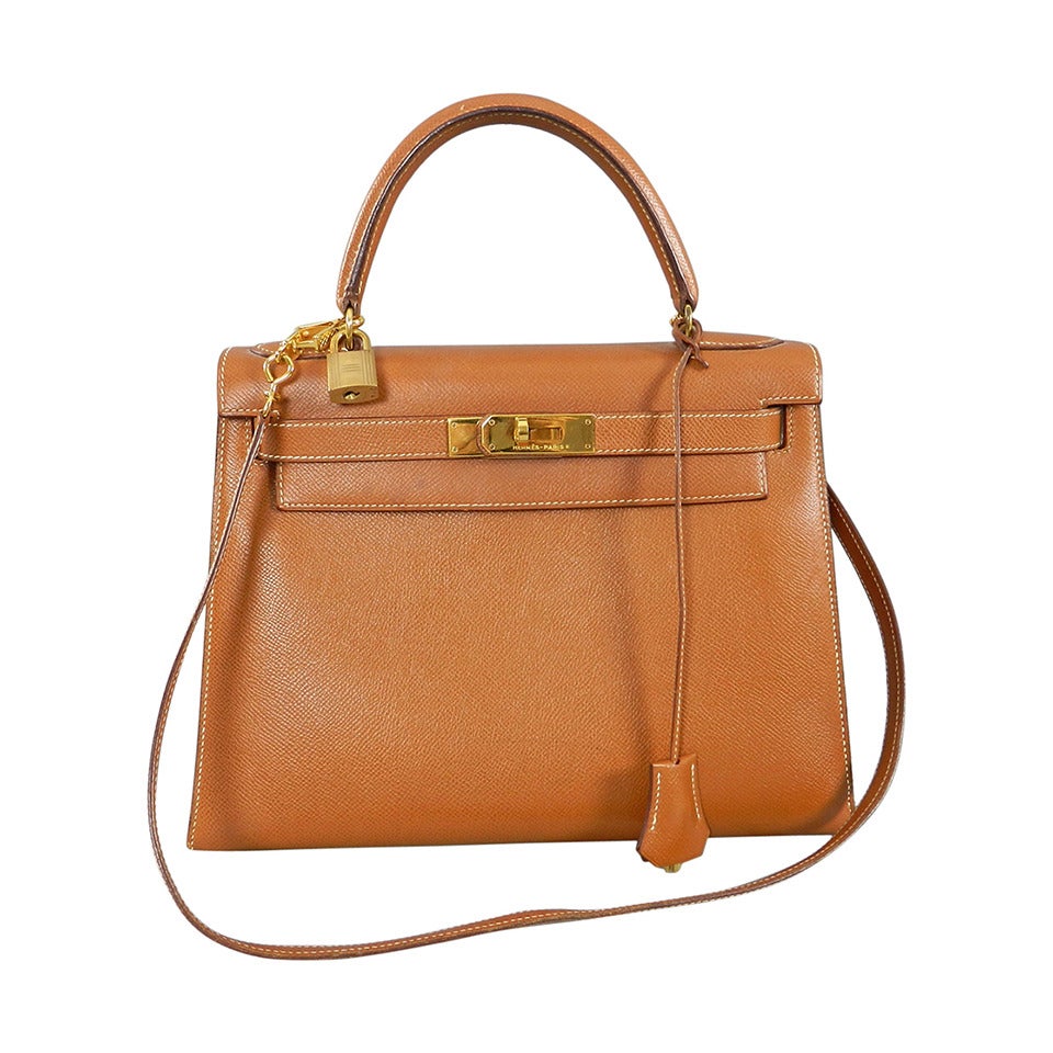 Hermes Tan Kelly 28 cm Gold Hardware - 1991