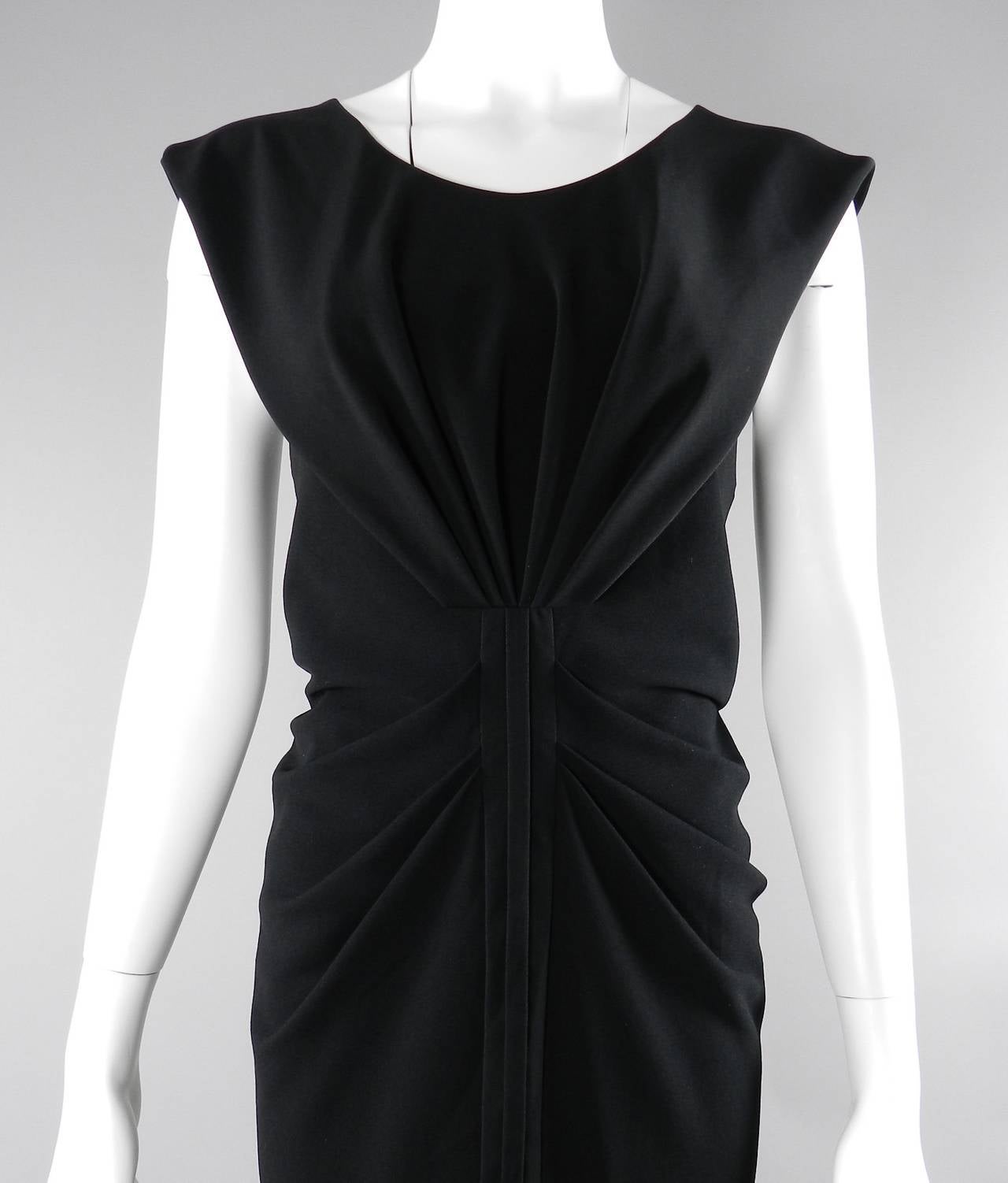 Women's Balenciaga Black Dress with Shirred Front