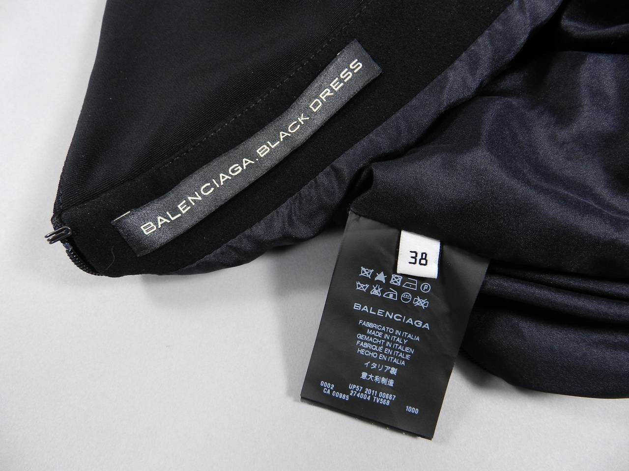 Balenciaga Black Dress with Shirred Front 1