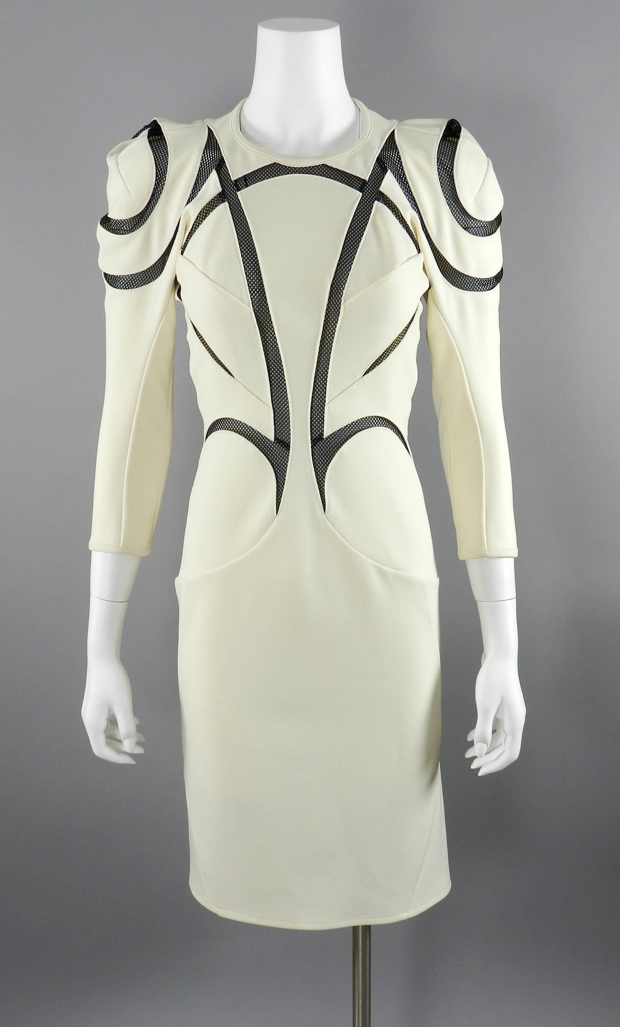 Junya Watanabe Comme des Garcons 2013 Spring Runway Ivory Mesh Dress 5