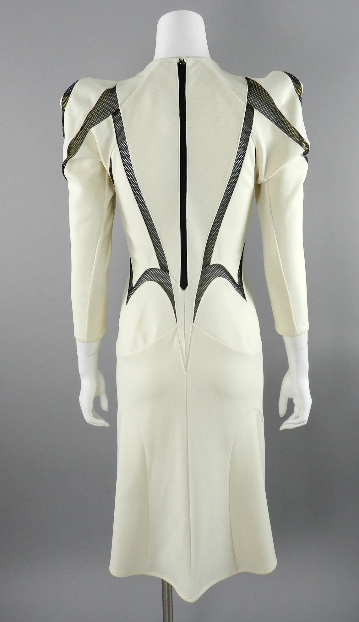 Women's Junya Watanabe Comme des Garcons 2013 Spring Runway Ivory Mesh Dress