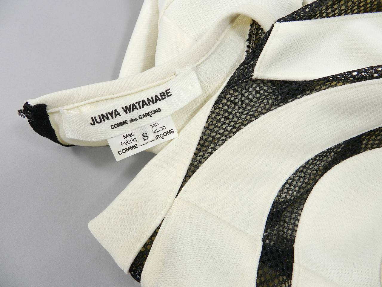 Junya Watanabe Comme des Garcons 2013 Spring Runway Ivory Mesh Dress 4