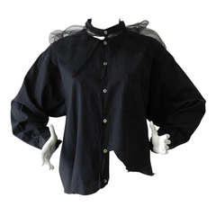 Early Rei Kawakubo Comme des Garcons Black Deconstructed Top