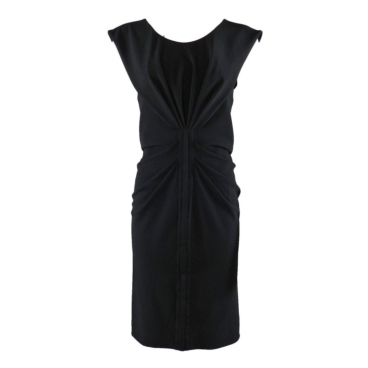 Balenciaga Black Dress with Shirred Front