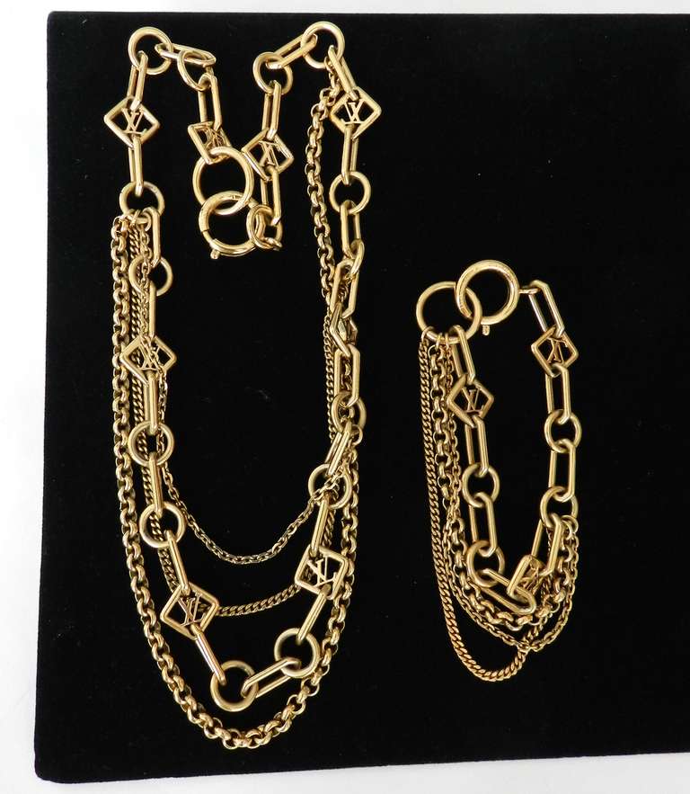 Louis Vuitton Collier Chaine Vegas Multistrand Necklace - Brass Collar,  Necklaces - LOU718149