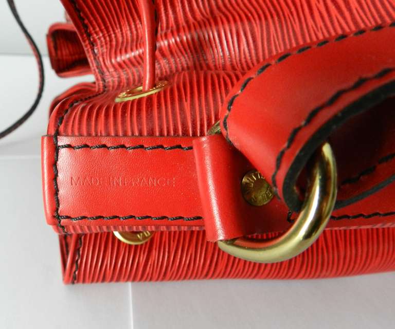 Louis Vuitton Red EPI Noe Bag - Vintage 1988 2