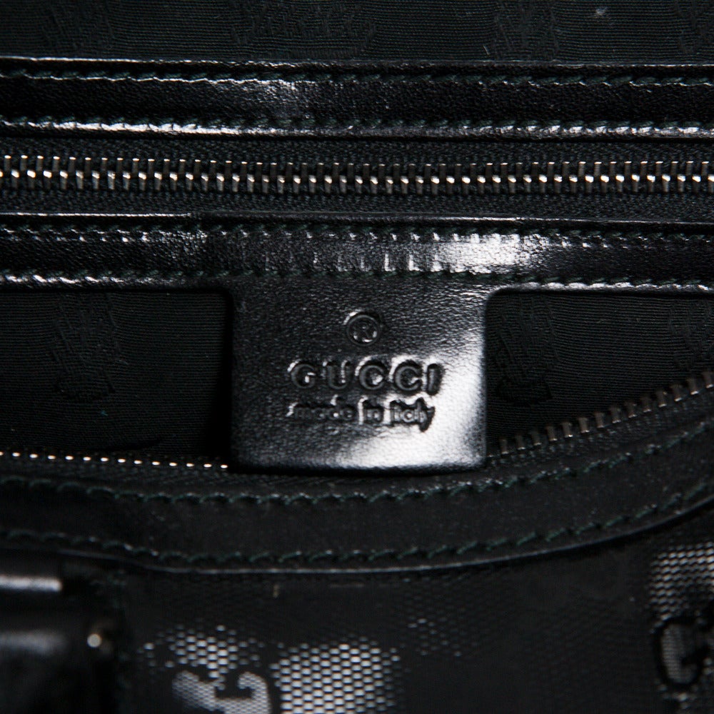 Gucci Imprime Joy Boston Black Monogram Doctor Bag In Excellent Condition In Toronto, ON