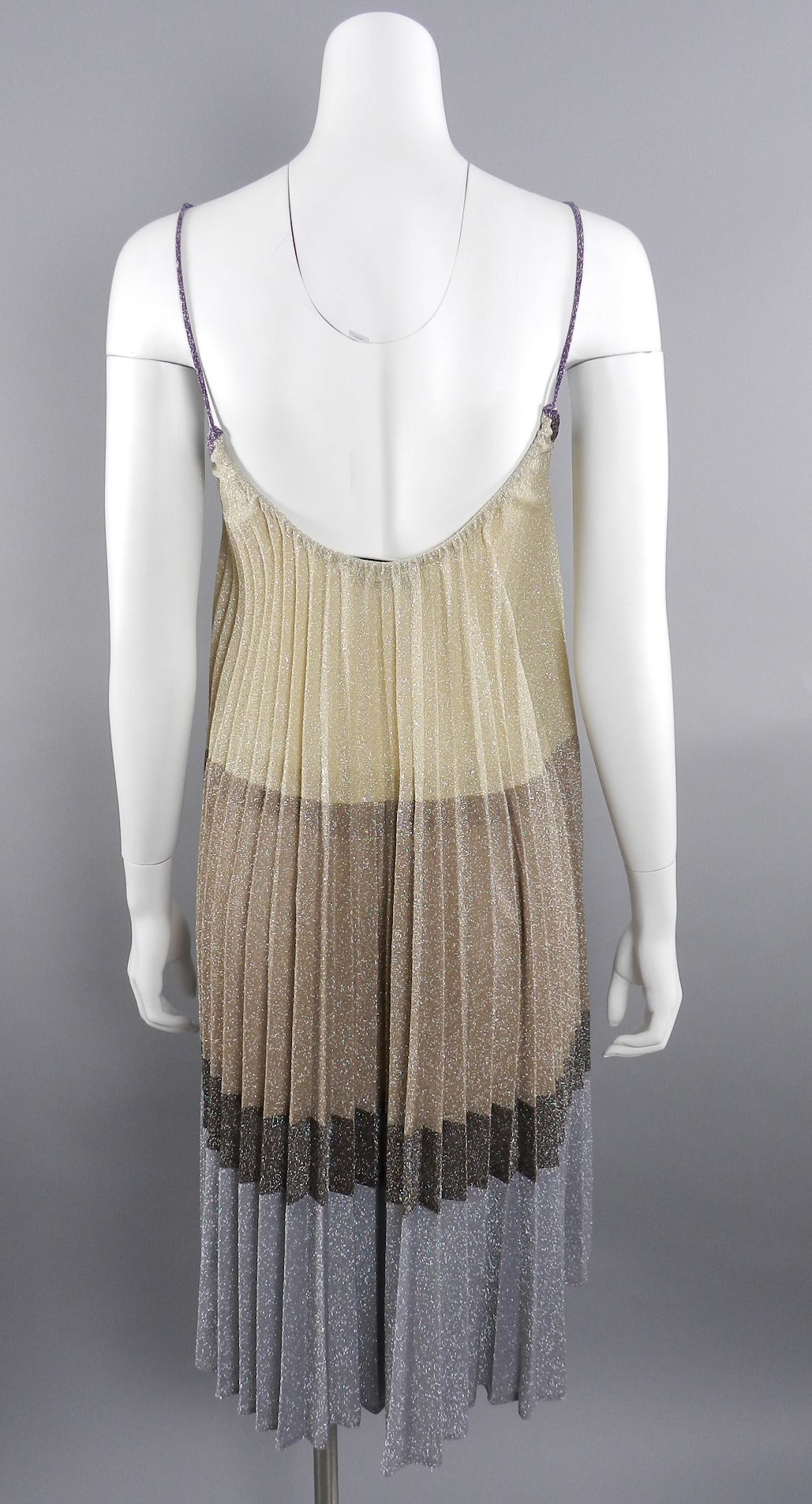 Giorgio Sant Angelo 1970's Vintage Shimmer Disco Dress In Excellent Condition In Toronto, ON