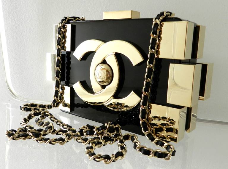 Chanel Lego Brick Bag 2013 Black and Gold at 1stdibs