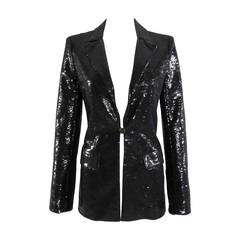 Chanel 09C Black Sequin Evening Jacket