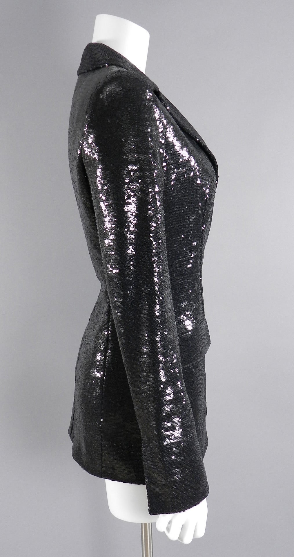 Chanel 09C Black Sequin Evening Jacket In New Condition In Toronto, ON