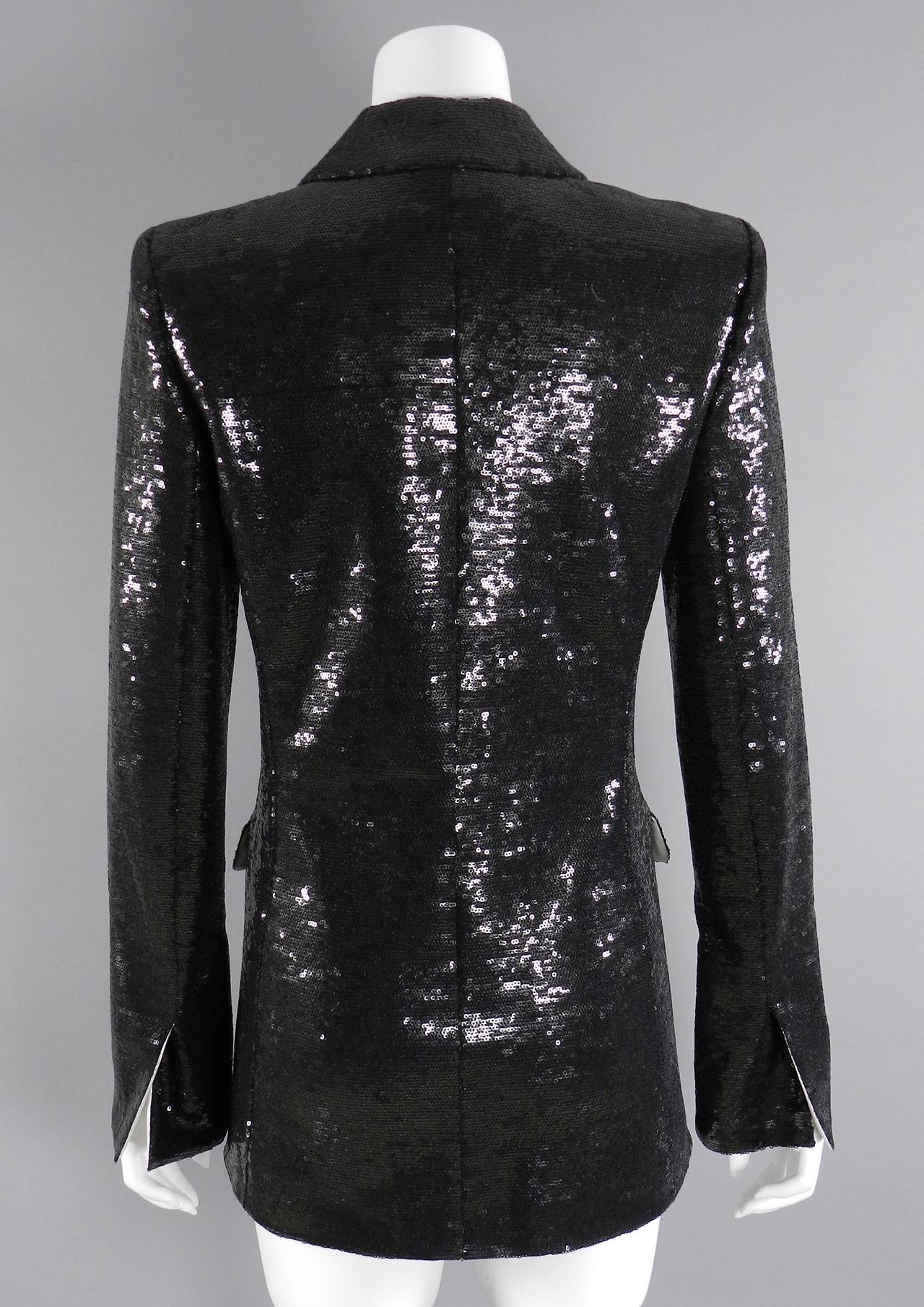 Women's Chanel 09C Black Sequin Evening Jacket