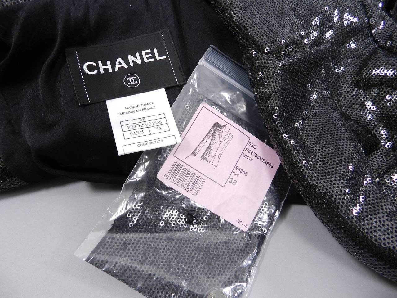 Chanel 09C Black Sequin Evening Jacket 3