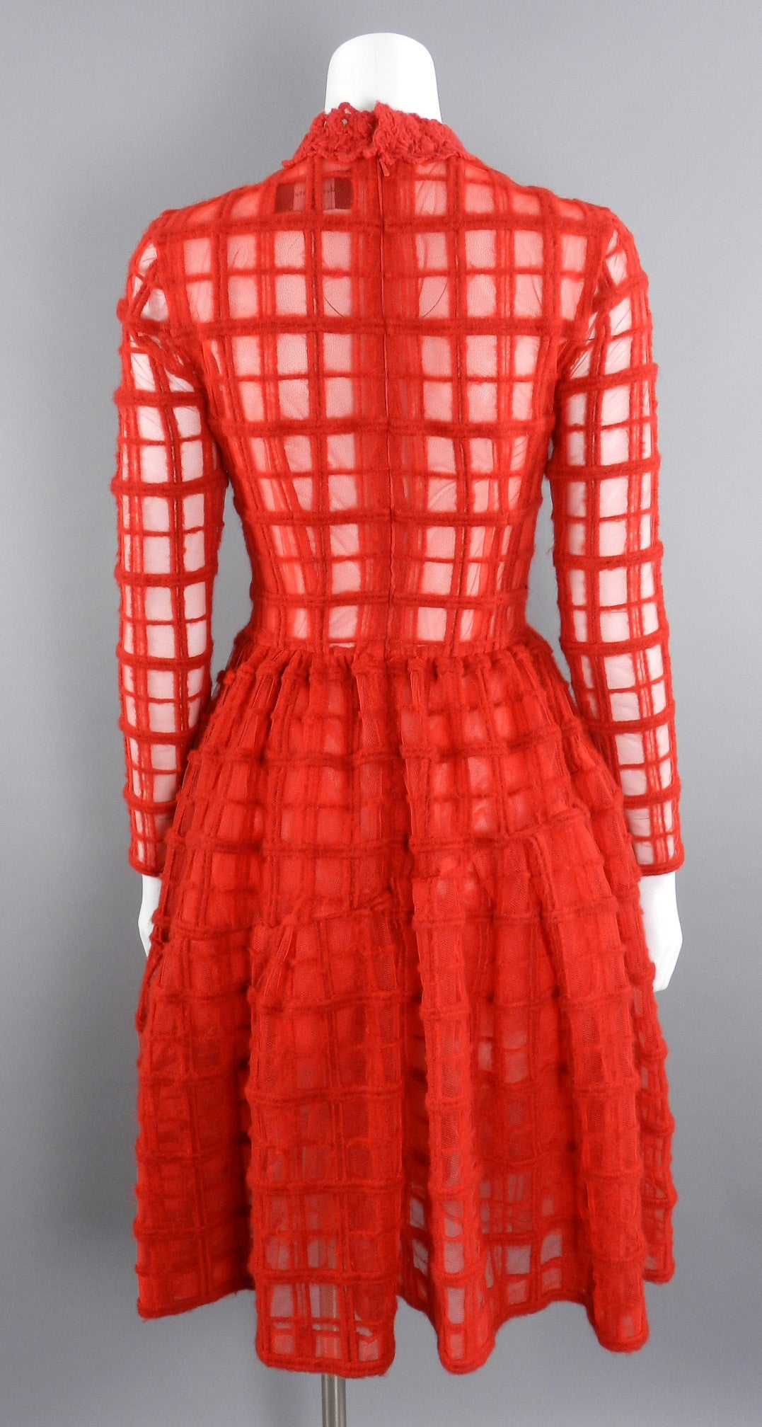 Simone Rocha Fall 2014 Red Runway Dress In Excellent Condition In Toronto, ON