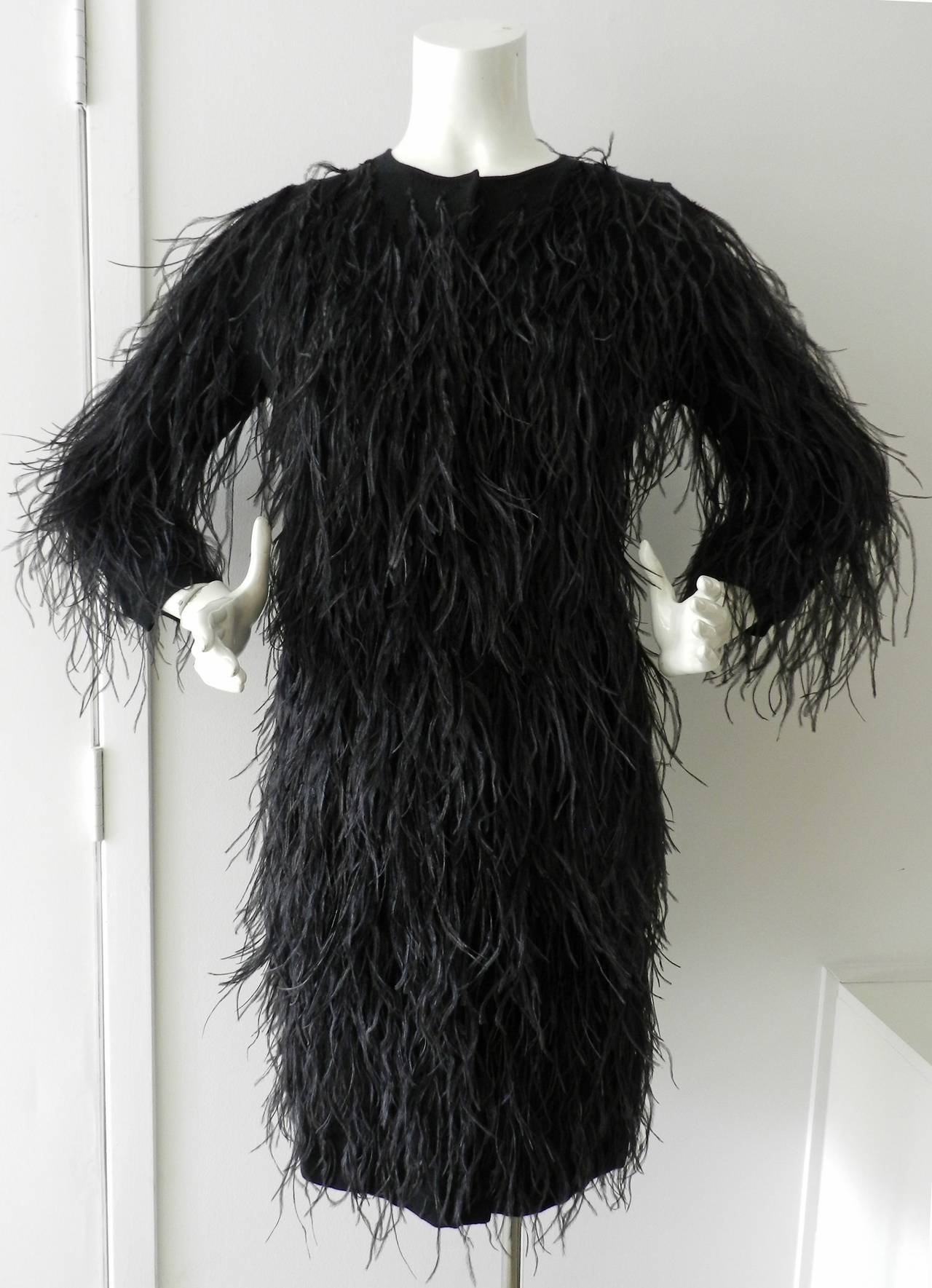 Women's Giambattista Valli Haute Couture Cashmere Ostrich Feather Jacket