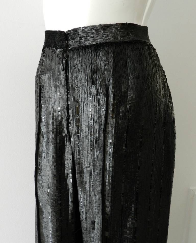 Alexander McQueen Givenchy Haute Couture Black Lesage Sequin Pant Suit ...
