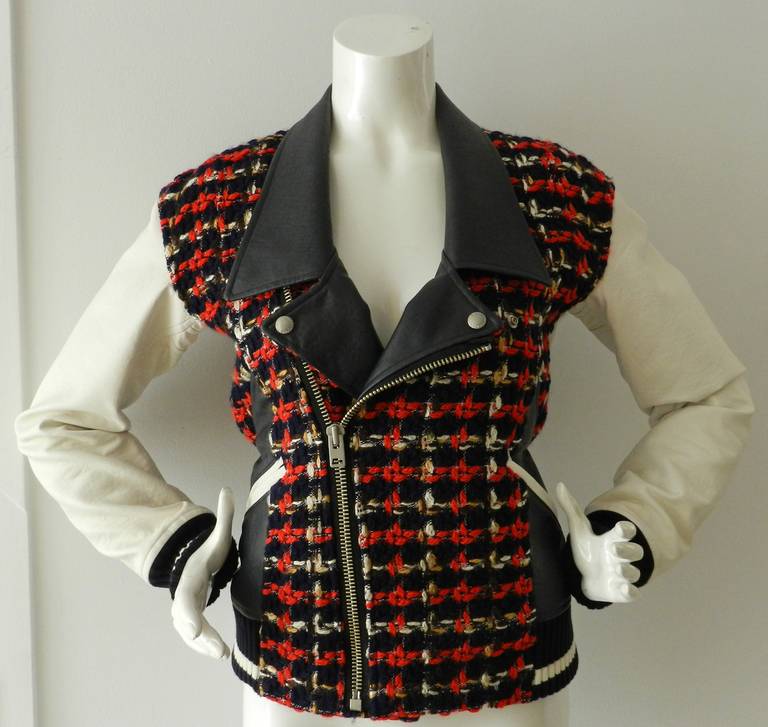 Junya Watanabe Comme des Garcons Tweed Varsity Jacket - Fall 2013 In Excellent Condition In Toronto, ON
