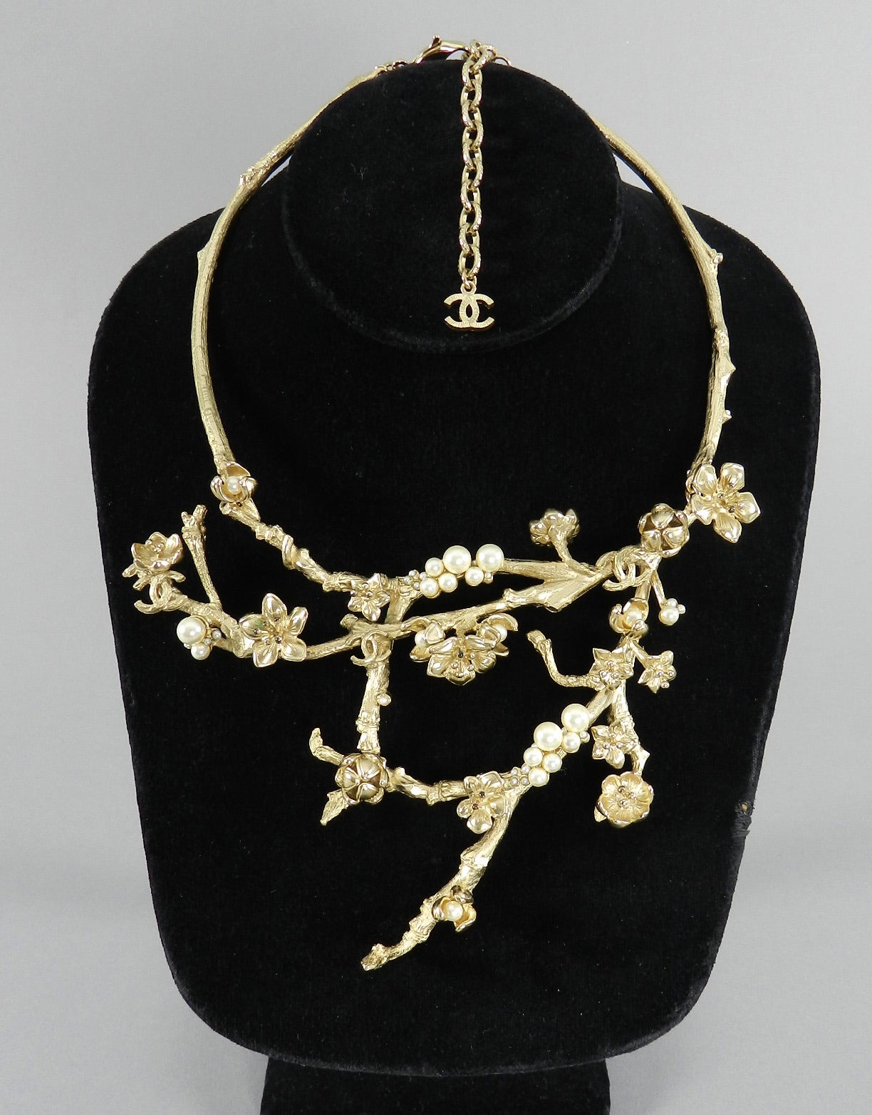 gold branch necklace