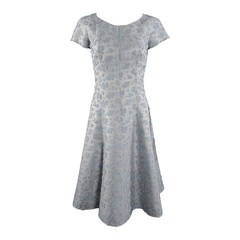 Prada Periwinkle Blue Sheer Overlay Embroidered Dress