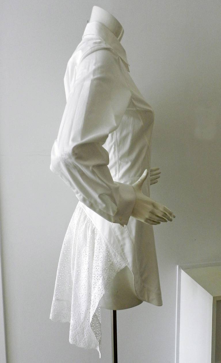 Alaia White Tail Shirt with Eyelet at 1stDibs | azzedine alaia white ...