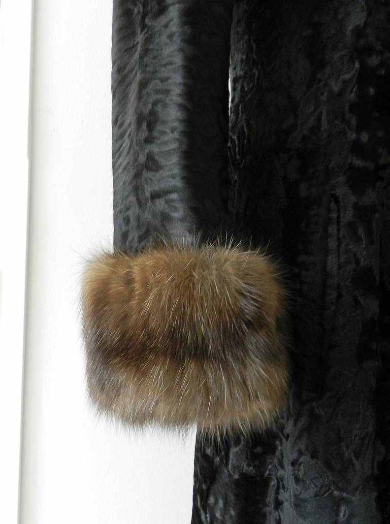 Fendi Broadtail Lamb and Sable Fur Coat 3
