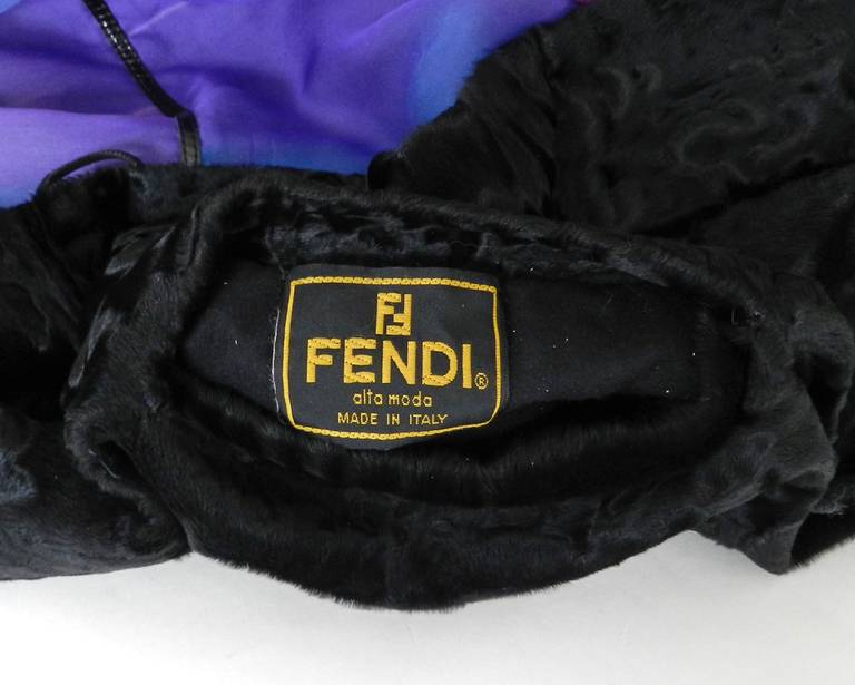 Fendi Broadtail Lamb and Sable Fur Coat 4
