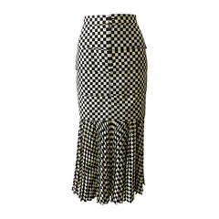 Vintage 1980's Gianni Versace Checker Skirt
