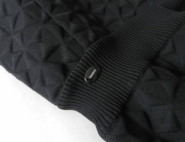 Chanel 13S Black Geometric Textured Tube Dress 1