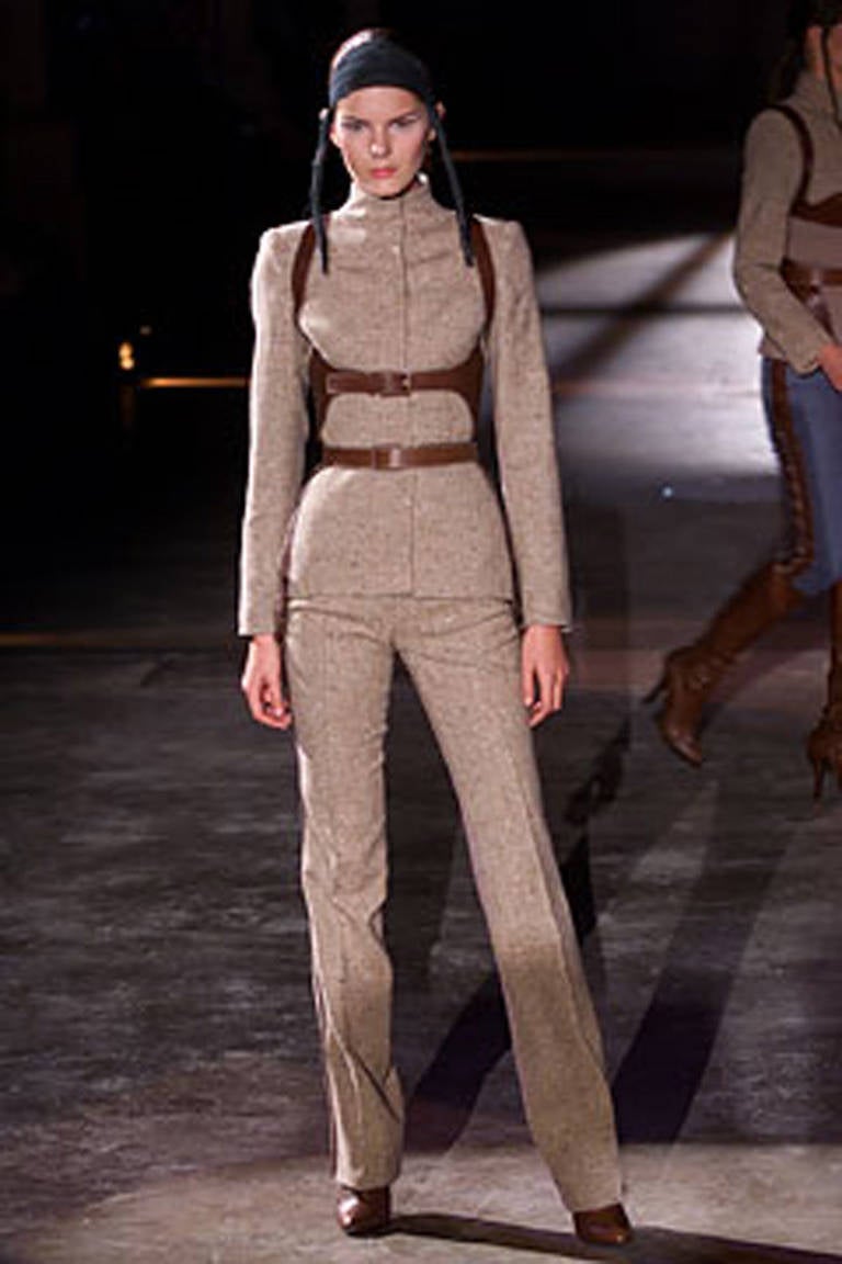 Alexander McQueen Fall 2002 Black Leather Harness Jacket