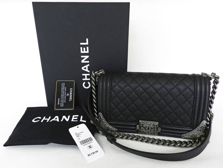 Chanel Medium Dallas Boy Flap Bag w/ Embellished Sides In New Condition In Toronto, ON